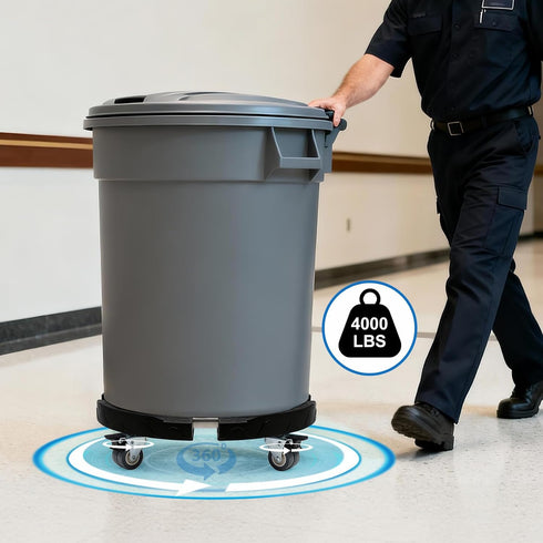15-19 Inch 4 440lbs W B D WEIBIDA Trash Can Dolly Wheels Adjustable Round Roller with Wheels Drum Cart Heavy Duty Keg