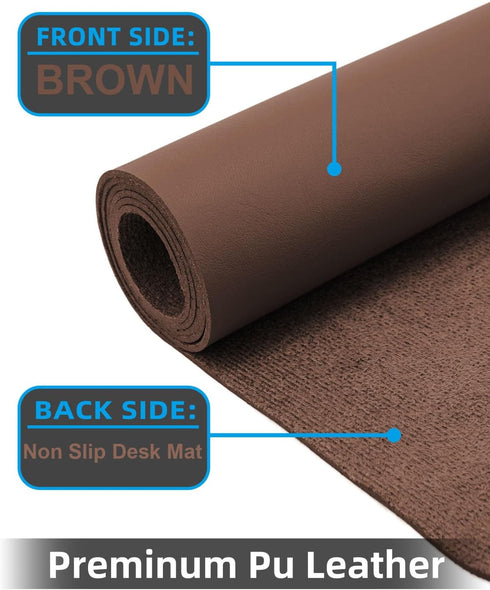 55" 17") Extra Large Desk mat, Leather Desk Pad Protector,Office Desk Mat,Mouse Pad, Non-Slip Desk Blotter, Laptop Desk