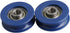 CNBTR 3mm Depth U-Type Blue Plastic Bearing Guide Pulley Wheel 6mm Width for Max-Load 26kg Pack of 4