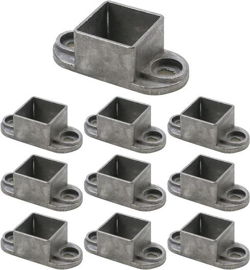 MY MIRONEY 10PCS 1.26" x 1.26" Square Post Flange Base Aluminum Alloy Hardware for Deck Railing Bracket