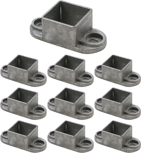 MY MIRONEY 10PCS 1.26" x 1.26" Square Post Flange Base Aluminum Alloy Hardware for Deck Railing Bracket