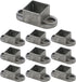 MY MIRONEY 10PCS 1.26" x 1.26" Square Post Flange Base Aluminum Alloy Hardware for Deck Railing Bracket