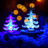 Glooglitter 8 7 Pcs LED Christmas Table Lights Lighted Tabletop Lights with USB Changing Colors Mini Christmas Tree