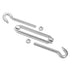 Open-Body Stainless Steel Hook & Hook Turnbuckles, 1/4” x 2-3/4” for Tensioning Cable or Rope, T316 Marine Grade