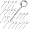 Muzata 20 Pack 3.3 Inch Stainless Steel Eye Screws for Heavy Duty Self Tapping M6 Eyelet Hooks