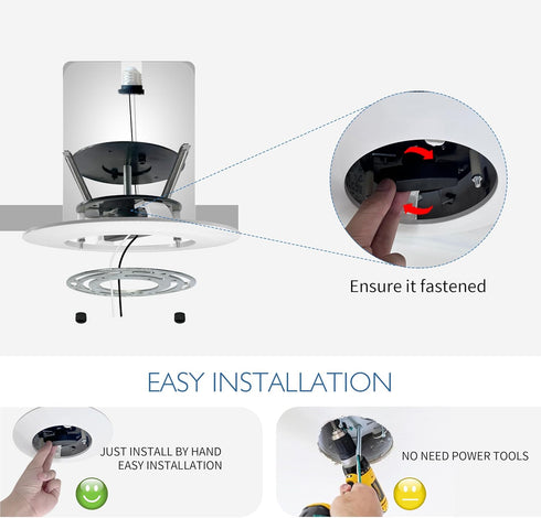Room,1 Pack. Jolux J Pro Recessed Can Light Conversion Kit to Ceiling Light Fixture, Pendant & Hanging Light and Fan