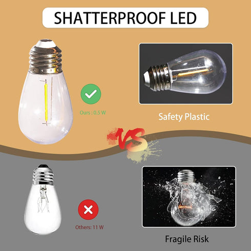27FT Dimmable Bulbs Solar String Lights Outdoor with Remote, Waterproof Solar Powered Patio Lights for Garden