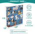 Cute Dog 3 Round Ring Binders, Waterproof Basic Binders with 3 Interior PVC Pockets, Holds 200 Sheets