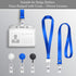 Clear ID Badge Holder Strap, Plastic Badge Strap with Snap and Eyelet Vinyl Clips for Card Holder (50 Pieces)