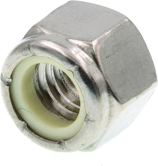 Prime-Line 9075389 Nylon Insert Lock Nuts, 3/8 In.-16, 10 Pack, Grade 18-8 Stainless Steel