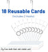 ZKOO Daily Schedule Pocket Chart, School Smart with 18 Blank Double-Sided Reusable Cards, 13+1 Pocket (Black)