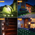 Aogist Solar Ground Lights, 8 LED In-Ground Outdoor Landscape Lighting for Lawn, Patio, Pathway, Yard, Deck (White, 4