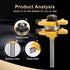 KATUR Tongue and Groove Router Bit Set, 1/4 Inch Shank Grooving Router Bit, 3 Teeth T Shape Woodworking Tools