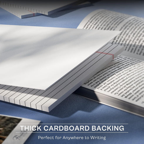 Legal Pads 8.5 x 11, 6 Pack White Note Pads for Office Supplies, Wide Ruled Perforated Notepads