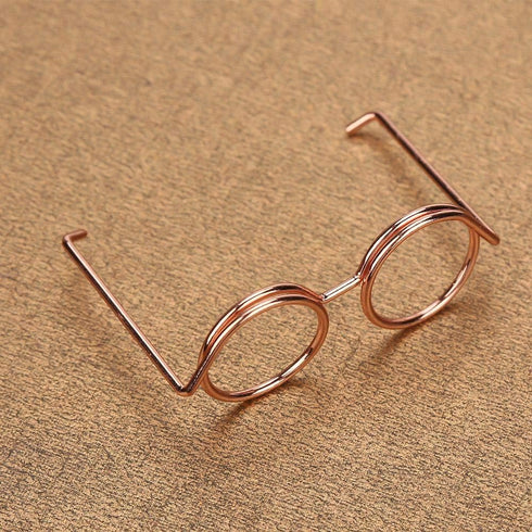 Valentine's Day Carnival Stationery Clip, Plastic Coated Paper Clip, Eyeglass Shape Design for DIY