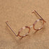 Valentine's Day Carnival Stationery Clip, Plastic Coated Paper Clip, Eyeglass Shape Design for DIY