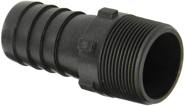 Dixon Valve HB150 Polypropylene Shank/Water Fitting, Tuff-Lite King Combination Nipple, 1-1/2" NPT