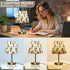 (Bulb Included),7.9x12.6in Table Lamp Christmas Cute Cactus Pattern with Hats Desk Lamp with Fabric Shade Tablelamp