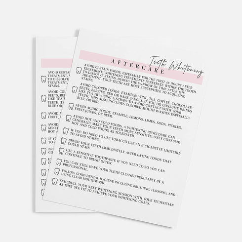 Boutique Marketing LLC 75 Pack 8.5x11 inch 25 25 25 Teeth Whitening Consent Form, Intake Form, Aftercare Form | | Paper