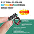 Voltage Tester, Mini Digital Voltmeter Gauge Tester 0.28" 2 Wire DC 4.5V-30V with Blue/Yellow/Red/Green LED Display