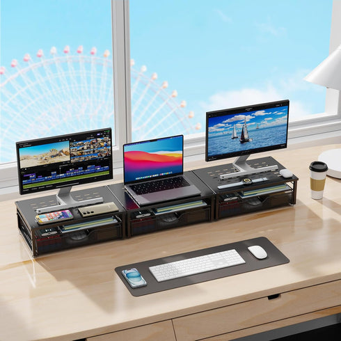 gianotter Computer Monitor Stand Riser, Desk Organizers and Accessories with Drawer, Office Desk Accessories