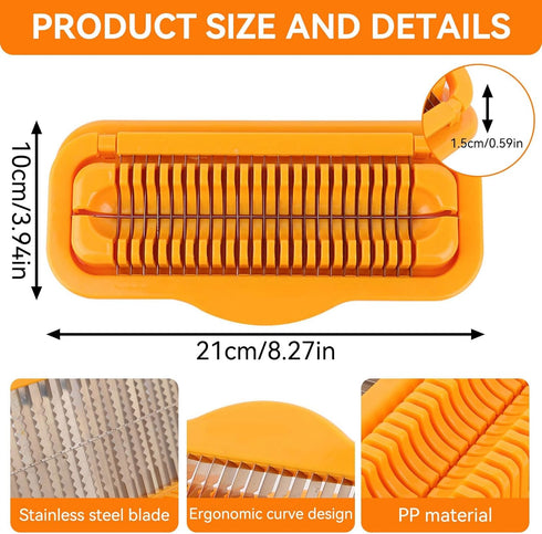 Kukyller 8.27in Hot Dog Slicing Tool, Stainless Steel Sausage Cutter Hot Dog Slicer Sausage Cutter Hotdog Sausage