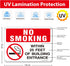 No Smoking Within 25 Feet of Building Entrance Sign, 4 Pack - 10"x7" Rust Free Reflective Aluminum, Weatherproof