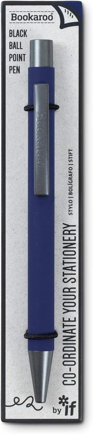 IF Bookaroo Pen, Soft Touch, Colour Coated Pen with Black Ink - NAVY