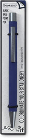 IF Bookaroo Pen, Soft Touch, Colour Coated Pen with Black Ink - NAVY