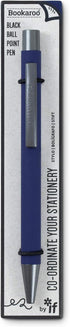IF Bookaroo Pen, Soft Touch, Colour Coated Pen with Black Ink - NAVY