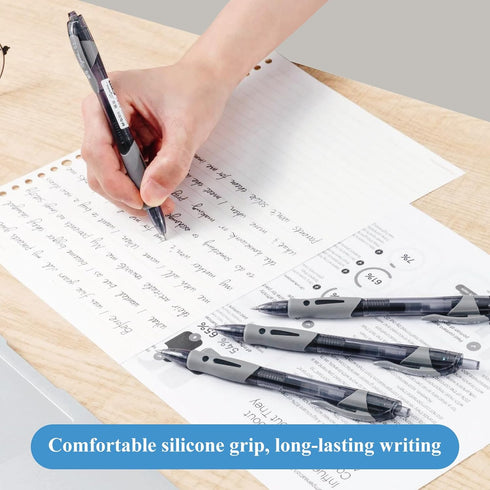 M&G Gel Pens Set, 0.5mm Black Ink Medium Point, 30 PCS Gel Ink Retractable Rollerball Pens for Writing