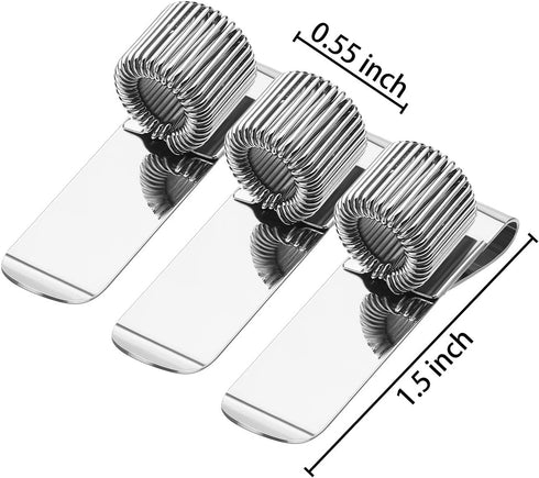 Outus 12 Pcs Pen Holders for Clipboard, Metal Pen Clip Holder Attachment with Adjustable Spring Loops for Office