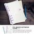 STOBOK 2pcs Clear A6 6-Ring Binder Cover, Refillable Planner Binder Cover, Snap Button Closure, Loose Leaf Folder