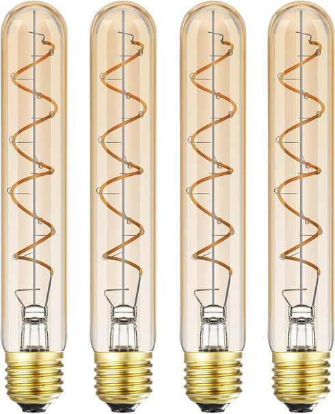 Dimmable T10 LED Bulbs, Warm White 2200K Amber, 7.3inch Long Tubular Light