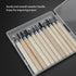 12Pcs Wood Carving Tool Set, Rubber Stamp Carving Knife, Steel Sculpture Knife for Soft Materials
