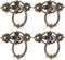 TEHAUX 6pcs Vintage Zinc Alloy Cabinet Pulls Handles, Retro Round Drawer Pulls
