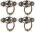 TEHAUX 6pcs Vintage Zinc Alloy Cabinet Pulls Handles, Retro Round Drawer Pulls