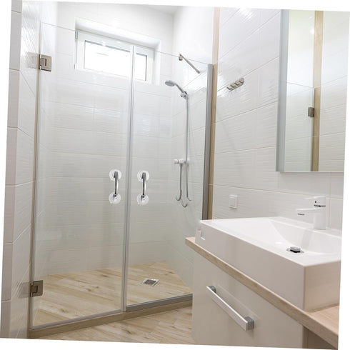 2 Pcs Bathroom Grab Bars for Elderly Shower Handles for Tub Shower Door Suction Cup Plastic Handle Knobs for Disabled