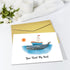 Obbyidk Romantic Whale Anniversary Card for Couples - You Float My Boat