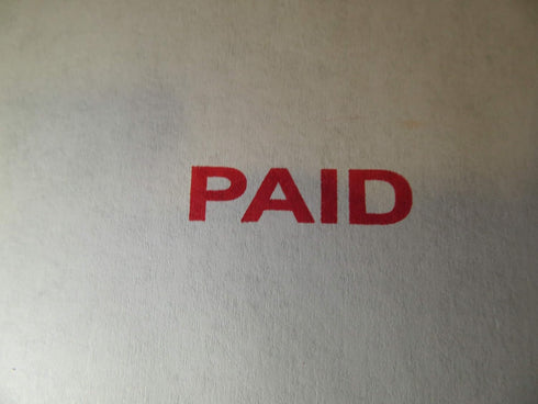 Paid Rubber Stamp Self Inking - Red Ink, Advanced Technology Office Stamps for Business and Personal Use