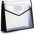 FANWU Plastic File Folder, Poly Envelope, Expanding Document Folder with Snap Button Closure, Legal Size