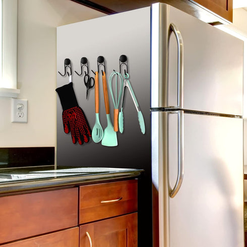 Magnetic Hooks 304 Stainless Steel Heavy Duty, 8 Pack Hanging Hooks for Refrigerator, Grill, Outdoor