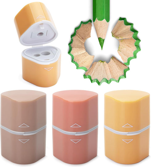 Mr. Pen Pencil Sharpener for Colored Pencils, 3 Pack, 3 Hole Manual Handheld Pencil Sharpeners