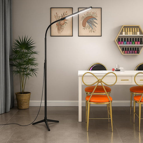 USDeikour LED Floor Lamp for Eyelash Extension - Brightness Adjustable Standing Light with