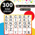 Qyeahkj 300 PCS Large 7" Font Bulletin Board Letters, Black with Rainbow Neon Decoration Border for Classroom Decor