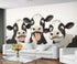 FBRUIEG 3D 78.7" 55.1" Dairy Cow Wallpaper, Funny Animals Wall Mural, Dairy Cow Murals for Kids Room Living Bedroom
