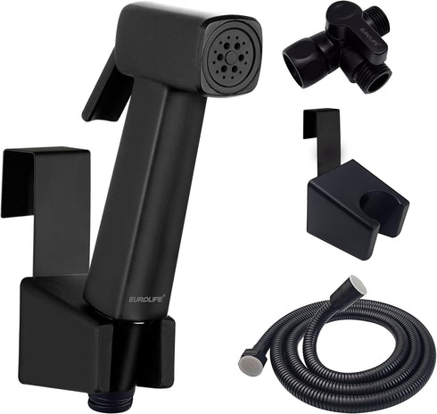Handheld Bidet Sprayer for Toilet, Lockable Push Button, High Pressure Bathroom Sprayer,