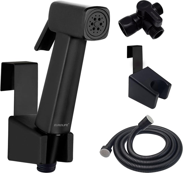 Handheld Bidet Sprayer for Toilet, Lockable Push Button, High Pressure Bathroom Sprayer,