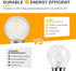 Dimmable Bulbs- E26 4000K 25W A15/A50 Bulb- 2W 4 Pack Frosted LED Ceiling Fan Light Base Neutral White Equivalent Small
