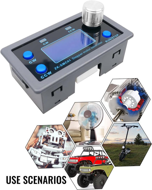 EMIHO 5-30V Nema17/23 1/128 Stepper Motor Controller DC Fit for Motor, Micro-Step Resolution Forward Reverse Delay Time